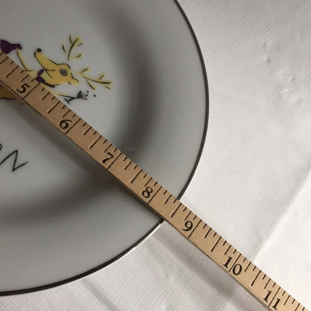 Pottery Barn Retired Reindeer Blitzen Luncheon Salad Dessert Plate 8 1/2”